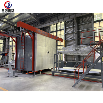 خرید دستگاه ساخت مخزن آب دو ایستگاه / ماشین قالب گیری برقی دوار online manufacture