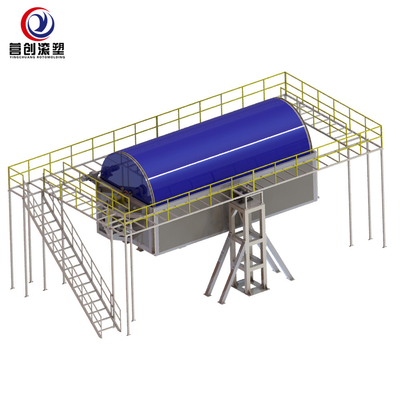 خرید دستگاه بلند فرم قایق کایاک Rock and Roll Rotomolding Machine for Tank online manufacture