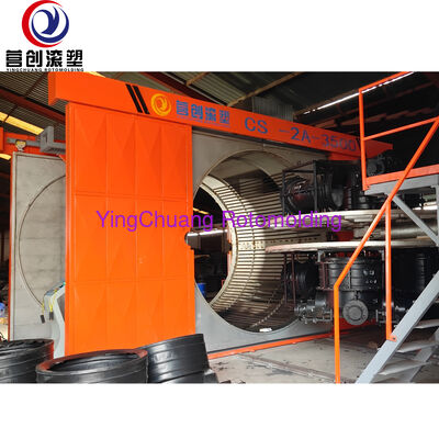 خرید YINGCHUANG CS-2A-3500 شاتل Rotomolding ماشین، تجهیزات قالب گیری چرخشی صنعتی دو بازویی برای محصولات پلاستیکی تولید آنلاین