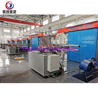 YINGCHUANG Multi-Arm اتوماتیک کشتی شاتل Rotomolding ماشین، PLC کنترل شده دو بازو گردش آلات قالب گیری برای بزرگ تخلیه پلاستیکی مخازن و مبلمان